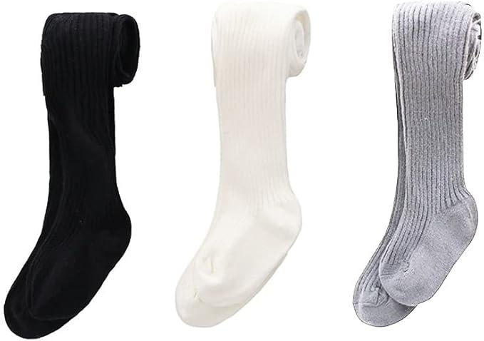 CECORC Baby Girls Tights Toddler Cable Knit Leggings Thick Cotton Infant Stockings Pantyhose 1-10T