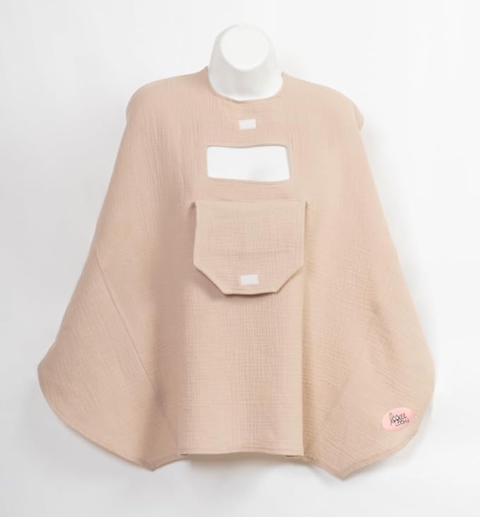 Muslin Nursing Cover for Baby Breastfeeding โPeekaboo Window -100% Breathable Cotton Privacy Nursing Shawl - Multiuse Apron for Moms