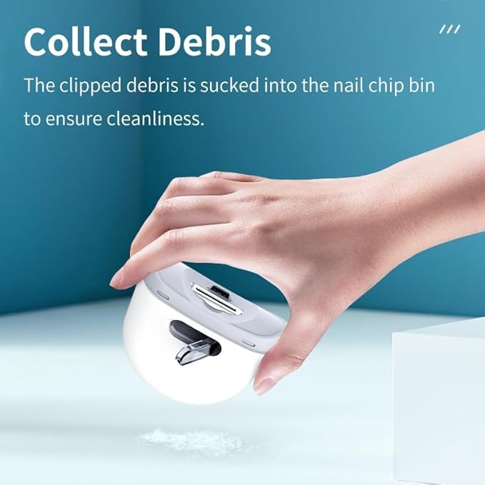 Electric Nail Clipper,Automatic Baby Electric Nail Trimmer, Nail Clipper, Rechargeable Nail Kit for Elderly, Baby Nail Trimmer Electric,LED Light Manicure Set, Electric Nail Clipper Gift for Kids
