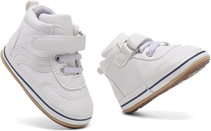 Clowora Baby Boys Girls Shoes Non-Slip Rubber Sole Sneakers Infant First Walking Toddler Crib Shoes Newborn Loafers Flats.