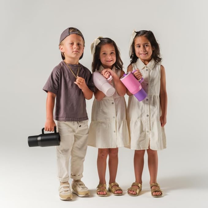 HydroJug Kids - 20 oz Insulated Kids Water Bottle with Flip Straw & Handle | Leak-Proof & Durable | Perfect for School, Sports, Lunch, Travel & Camp, Orchid