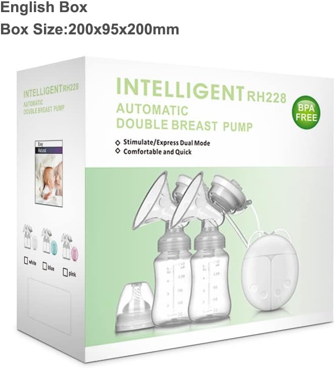 Breast Pump - Automatic Double Electric Breast Pump Extractor De Leche Manual 3 Modes, 9 Levels,White