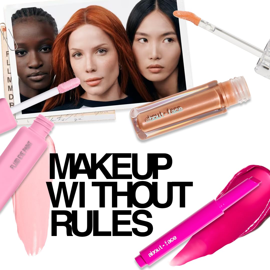 about-face Light Lock Lip Gloss Adore Me – Non-Sticky, High-Shine Lip Oil Gloss with Coconut Oil, Peppermint & Lavender – Vegan, Cruelty-Free, Clean Beauty – 0.21 oz (Chestnut)