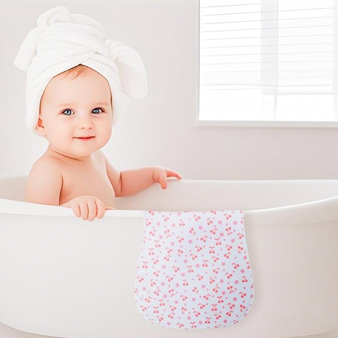 2-in-1 Burp Cloths and Baby Bibs - 6 Pack Large Super Absorbent Soft Cotton Burping Cloths for Spit Up, 3 Layers Thick Baby Burp Rags for Girls & Boys