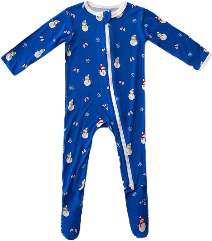 Bamboo Little Soft Baby Footie Pajamas, Baby Clothes, Newborn Sleepers, 95% Viscose and 5% Spandex, 0-24 Months