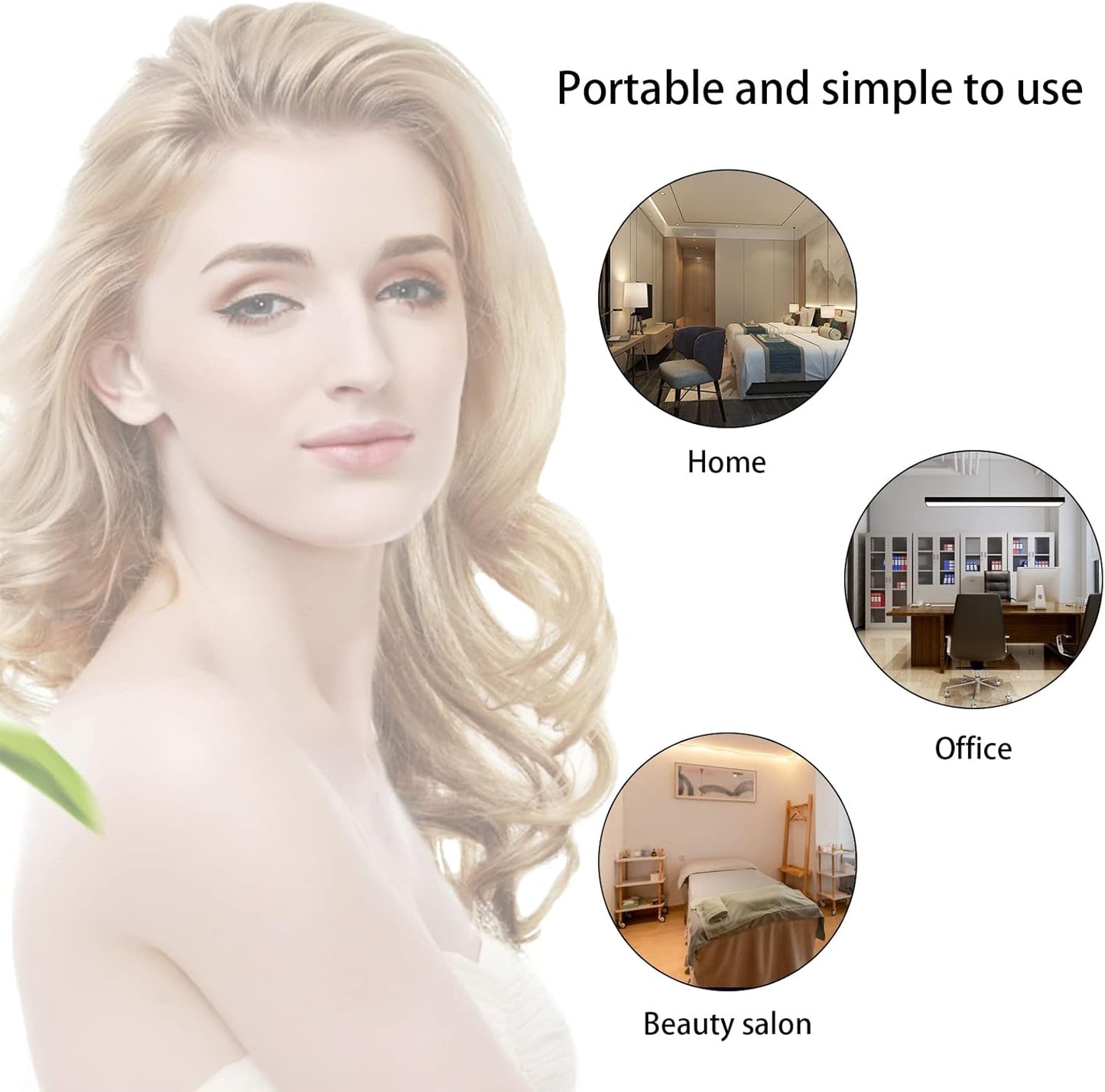 Spare Parts Mushroom for Handheld HIF Facial Hair Device Facial Care Orange Purple Blue Color Glass Tube Electrode Elitzia ETJX0066 (Purple)