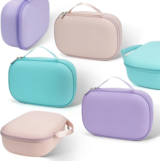 Wearable Breast Pumps Carrying Case, Hard Shell Breast Pump Bag with Waterproof Removable Tray, Breast Pump Storage Bag Compatible with Most of Wearable Breast Pumps (Purple)