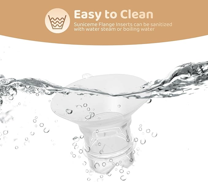 Flange Inserts 17mm Compatible with Medela/Spectra/TSRETE/Elvie/Momcozy/Bellababy Breast Pump 24mm Shields/Flanges, Reduce 24mm Nipple Tunnel Down to 17 mm, 4PCS