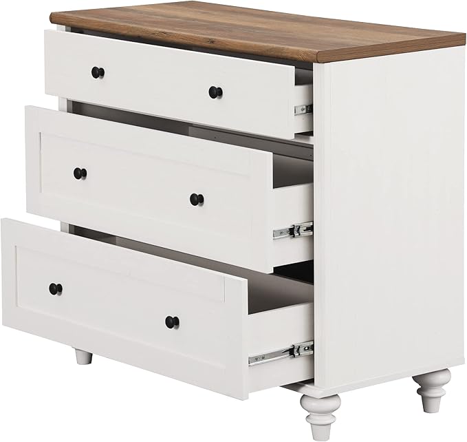 WAMPAT 9 Drawer Dressers for Bedroom, White Kids Dresser with 9 Wide Chest of Drawers, Mid Century Wooden Closet Storage Organizer, Large Wood Baby Dressers for Living Room, Nursery, Hallway