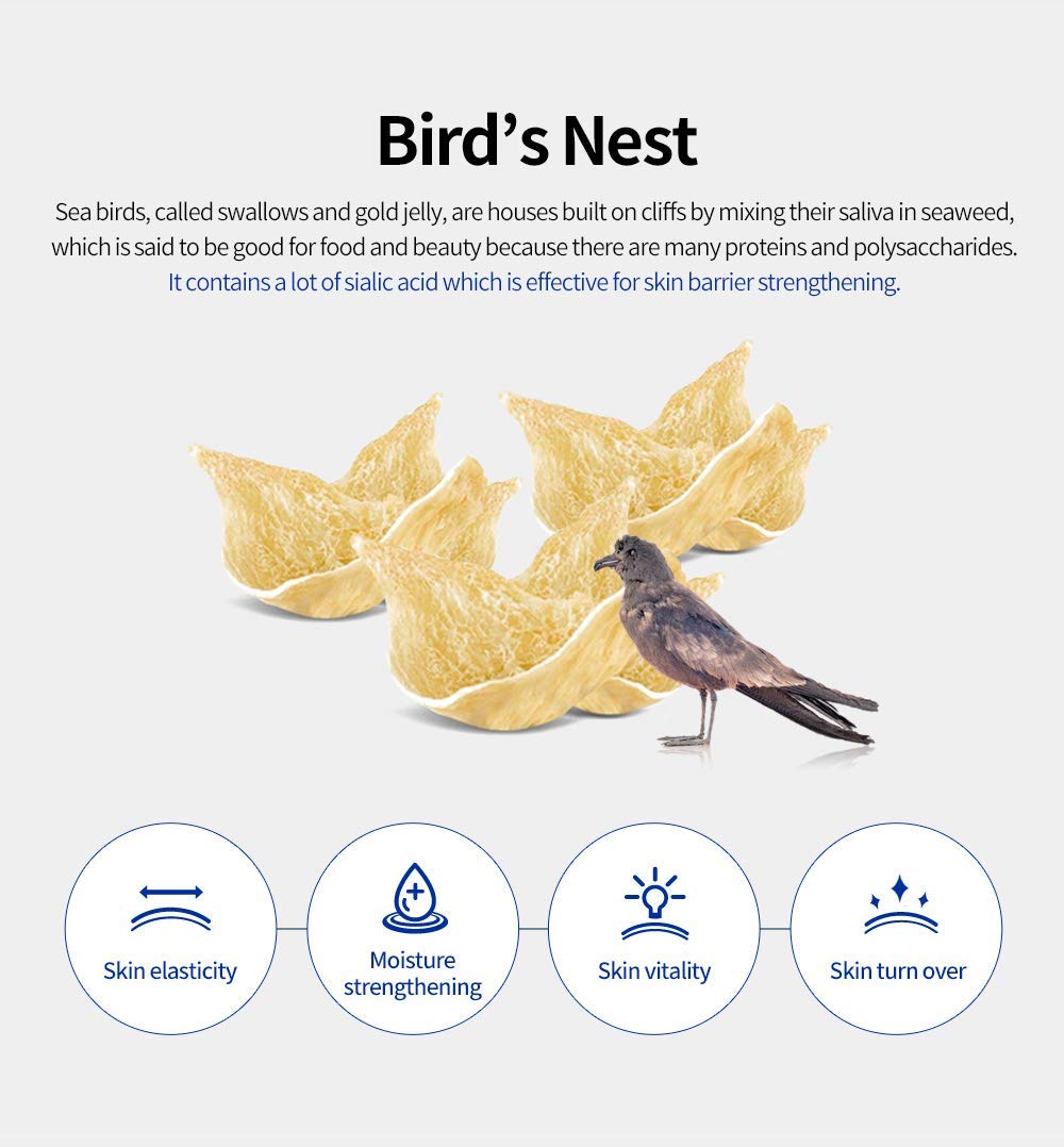 SNP 1000mg Bird's Nest + Hyaluronic Acid Ampoule Sheet Mask | Hyaluronic Acid Sheet Mask | Maximum Hydration and Protection for All Dry Skin Types | Korean Skincare Facial Mask | 10 Sheets