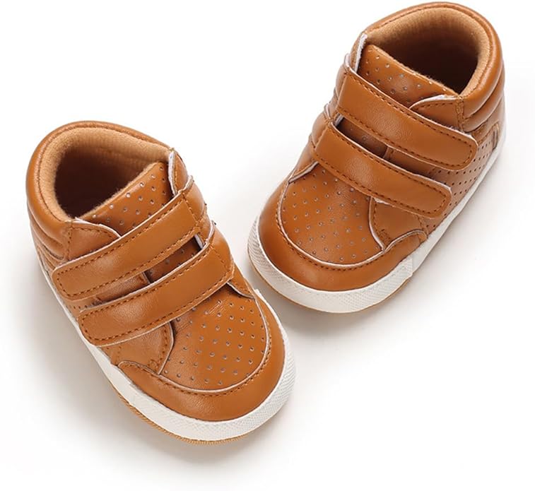 Clowora Baby Boys Girls Shoes Non-Slip Rubber Sole Sneakers Infant First Walking Toddler Crib Shoes Newborn Loafers Flats.