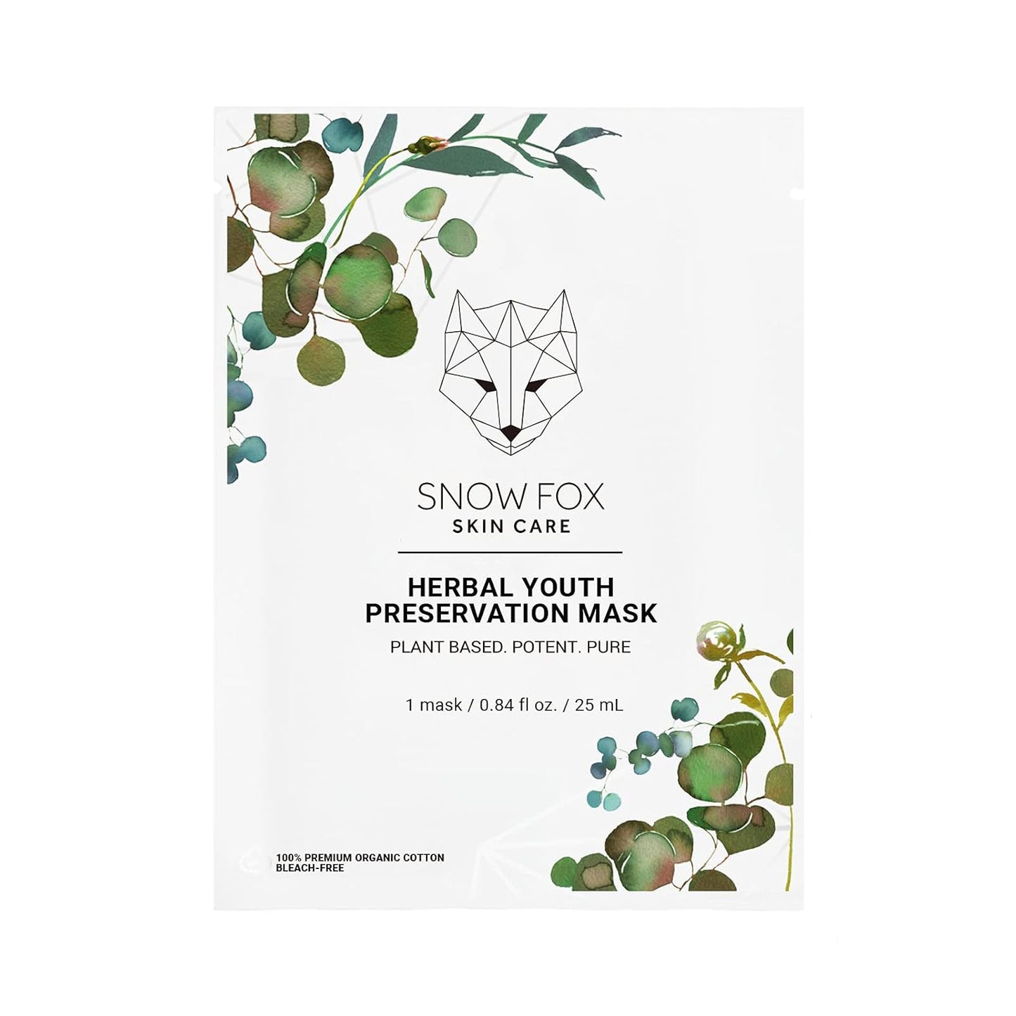 Snow Fox Herbal Youth Mask with Elasticity Production and Collagen Boost, 5-Pack