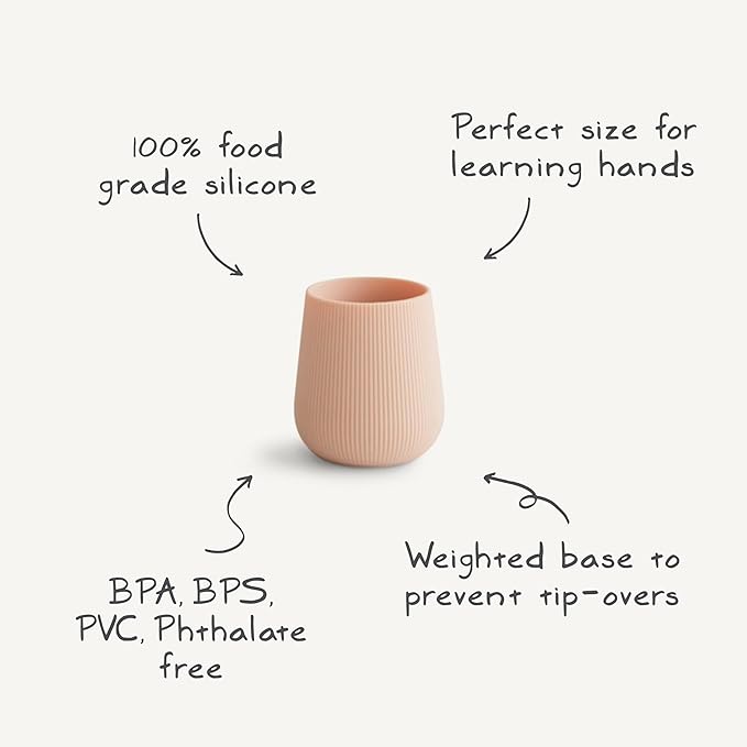 mushie Silicone Baby Starter Training Cup | 6 Months+ (Shifting Sand)