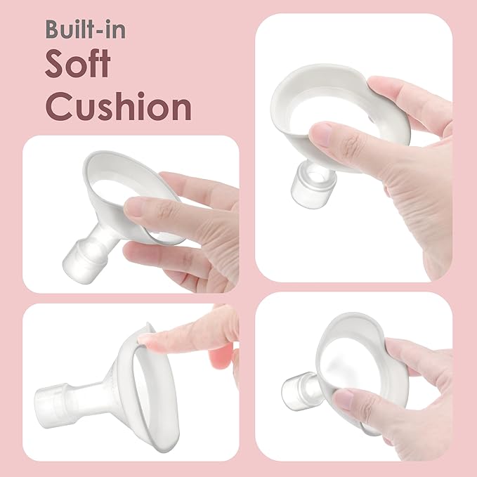 Maymom MyFit Comfy Series 24 mm Two-Piece Design Breastshield Compatible with Medela Breast Pump Parts; Replace Medela Shields; Fit MaxFlow Flex Connector; 2pc