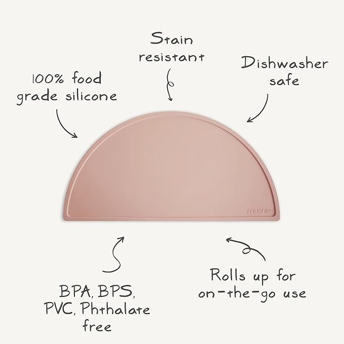 mushie Silicone Placemat for Kids | BPA-Free Non-Slip Design (Planets)