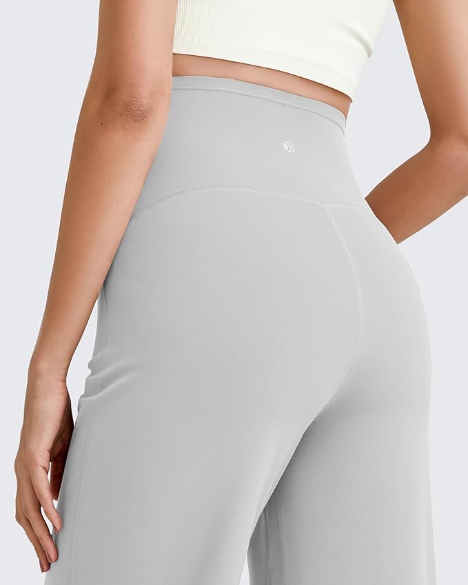 G4Free BareFeel Maternity Dress Yoga Pants Over The Belly Stretchy Work Slack Pregnancy Wide Leg Lounge Trousers