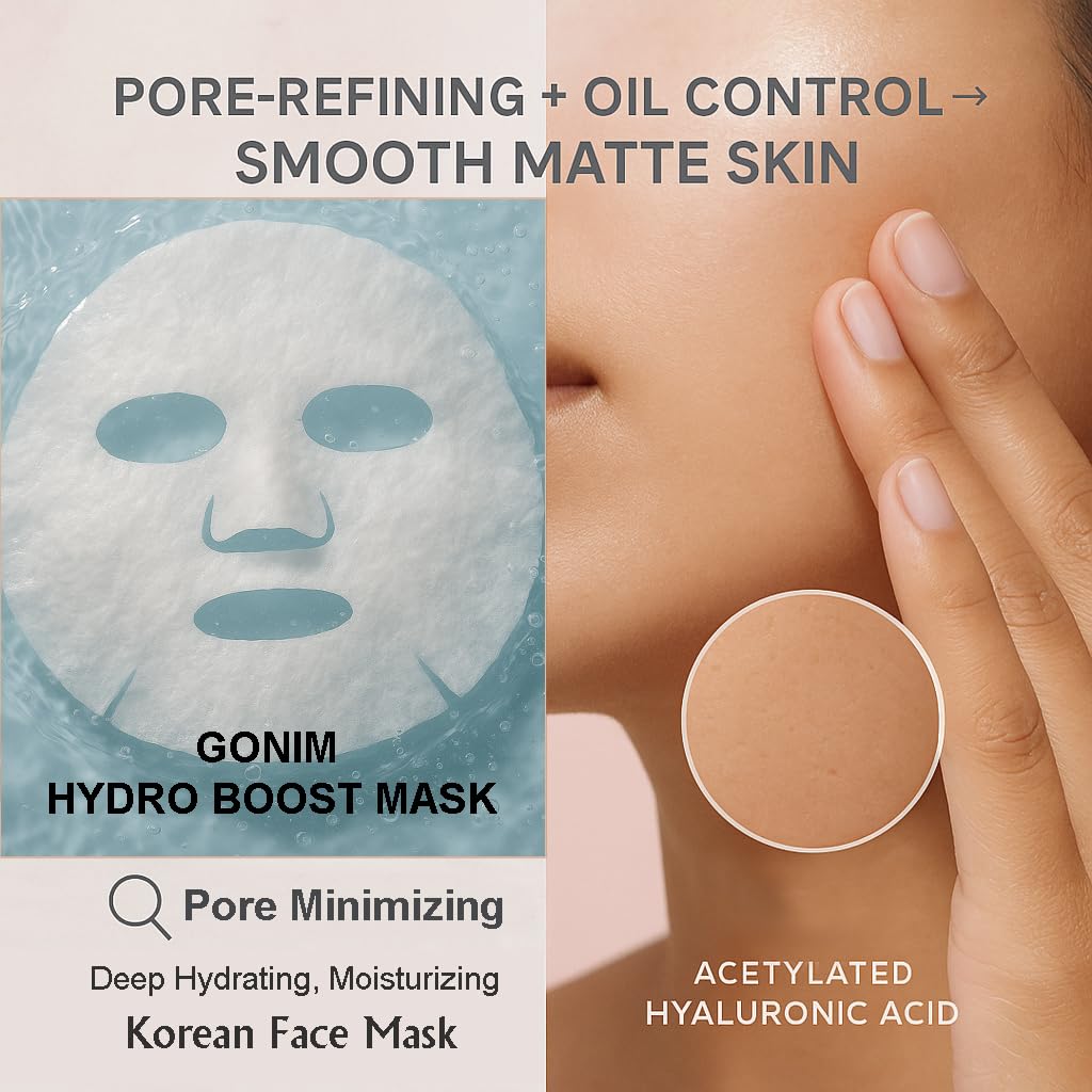 Face Mask Korean Skin Care with Hyaluronic Acid & Collagen Activation- Face Masks Skincare Hydration, Anti Aging & Moisturizing Sheet Mask, Travel Essentials, Korean Face Mask 30ml x15 Sheets
