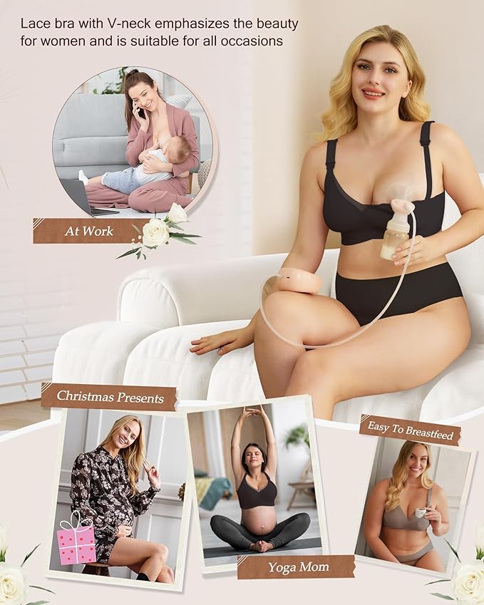 As Fairy Nursing Bras for Breastfeeding Mesh Lace Seamless Maternity Bra Pregnancy Sleep Wireless Pumping Bralette