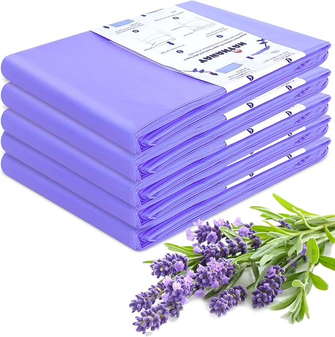 Diaper Pail Refill Bags Compatible with Dekor Classic Diaper Pail, Lavender Scented, Extra 30% Long, 5 Pack