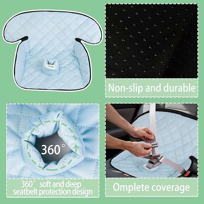MOOB Waterproof Car Seat Protector - 2 Pack Premium Carseat Liner for Babies & Toddlers, Machine Washable & Quick-Dry, Anti-Slip Backing, Potty Training Pad for Infant Car Seat & Stroller (Yellow)