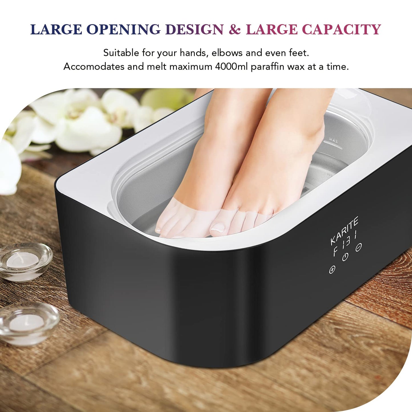 KARITE Paraffin Wax Refills, 10 Pack Beads Blocks for Bath, Machine Refills for Hand Feet Dry Skin - Deep Moisturizing, Hydration and Nourishment (Unscented)