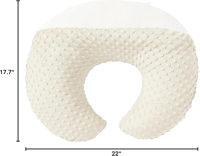 Nursing Pillow and Positioner Breastfeeding and Bottle Feeding, Propping Baby, Tummy Time, Sitting Support, with Removable Dots Cover, for Baby Boy Baby Girl(Pristine)