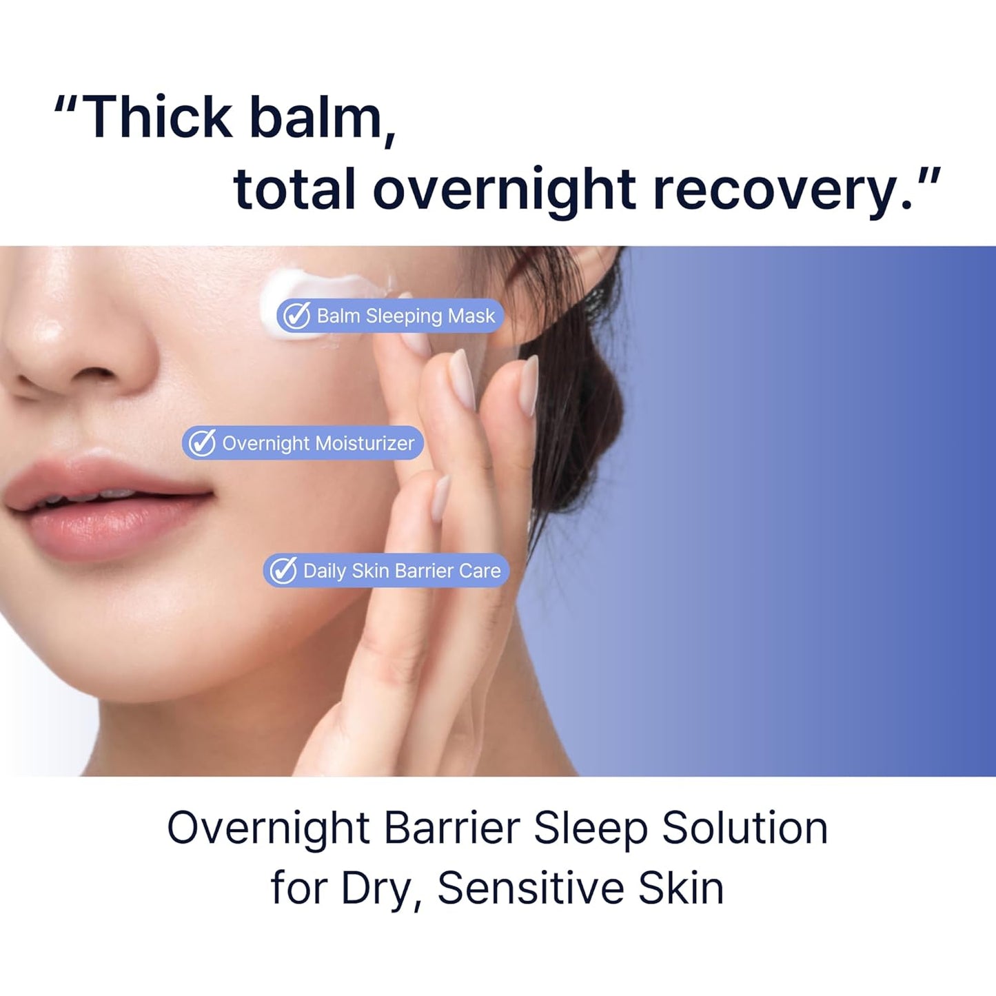 DaseuL’ Perfect Sleep Super Barrier Cream 1.69fl.oz, Dense Ceramide Sleep Balm for Strengthening Skin Barrier, Soothing Irritation & Restoring Hydration Overnight Korean Facial Moisturizer