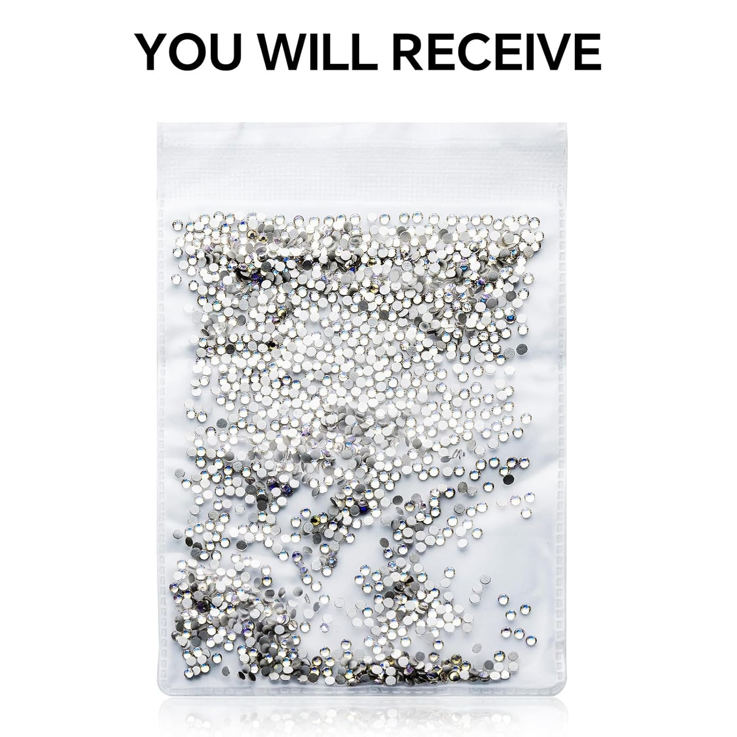 1440Pcs Moonlight Crystal Rhinestones,Glass Flatback Rhinestones Gemstones Small for Nail Face Makeup Art Crafts Clothes Decoration -(SS10,2.8mm,Moonlight)