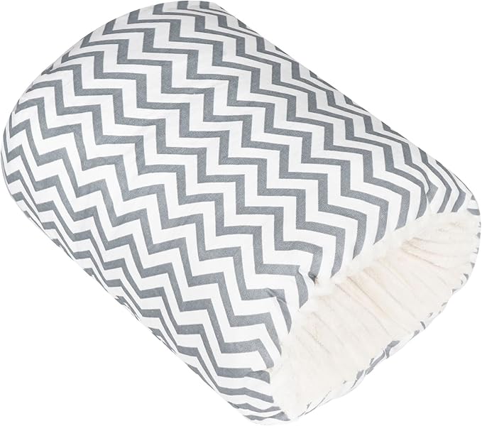 Nursing Arm Pillows for Breastfeeding,Baby Feeding Arm Pillow Portable and Washable for Travel, Soft Cotton Ergonomic Bottle Nursing Essentials(Grey Stripe)