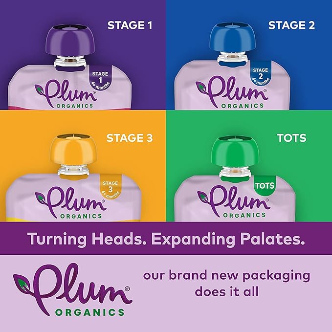 Plum Organics Mighty 4 Organic Toddler Food - Strawberry, Banana, Greek Yogurt, Kale, Amaranth, and Oat - 4 oz Pouch (Pack of 12) - Organic Fruit and Vegetable Toddler Food Pouch