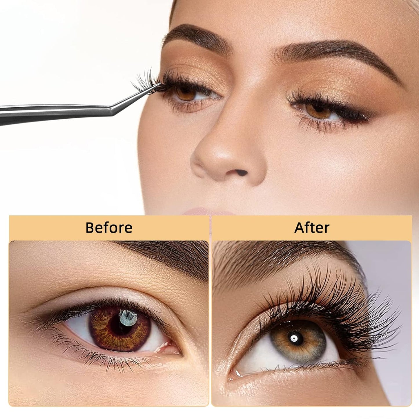 QUEWEL Lash Clusters 240Pcs Cluster Lashes 20D 0.07C Curl Mix8-14mm Individual Lashes Soft&Comfortable DIY Eyelash Extension at Home(20D 0.07C MIX8-14)