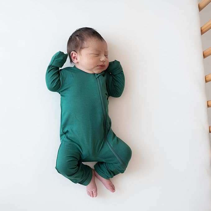 KYTE BABY Unisex Rayon Made From Bamboo Zippered Rompers 0-24 Months
