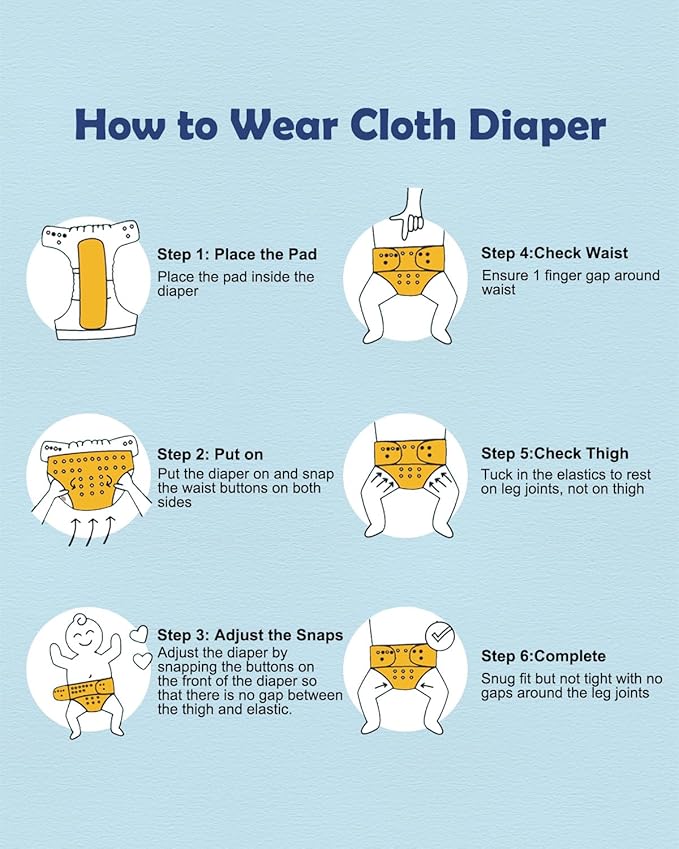 babygoal Boy Cloth Diapers Pack of 13, Baby Reusable Washable Pocket Nappy, 6pcs Diapers+6pcs Rayon from Bamboo Inserts+Wet Bag 6FB40-MB-B