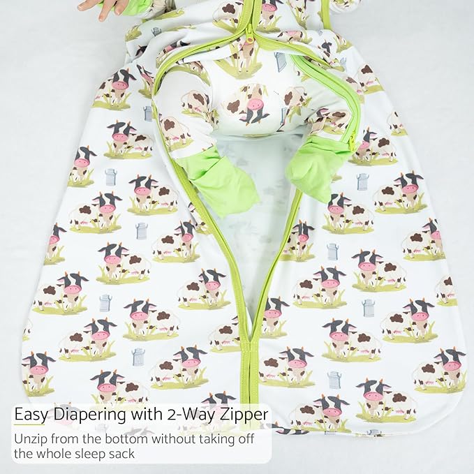 LollyBanks Baby Sleep Sack, 100% Cotton Wearable Blanket 2-Way Zipper Sleep Sacks