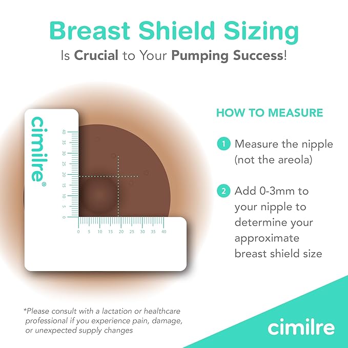 Cimilre 21MM Breast Milk Collection Kit, Double Pumping Breast Milk Collector Kit to Store Breast Milk, Includes Breast Shields, Valves, Backflow Protectors & Bottles