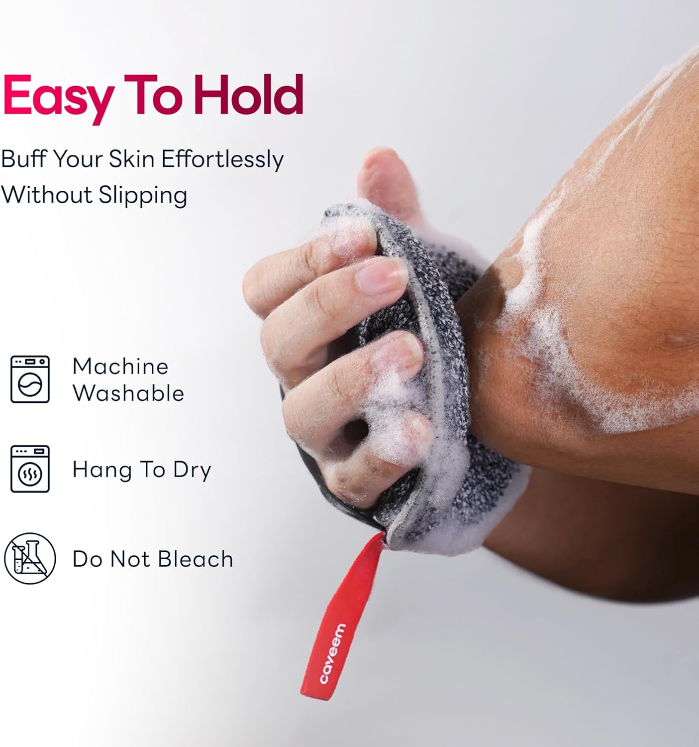 Exfoliating Body Scrubber, Extra Rough Shower Exfoliator Sponge, Body Exfoliating Sponges for Remove Dead Skin, Bath and Body Exfoliate Buffer, Round Sponge for Women (2 Pack)