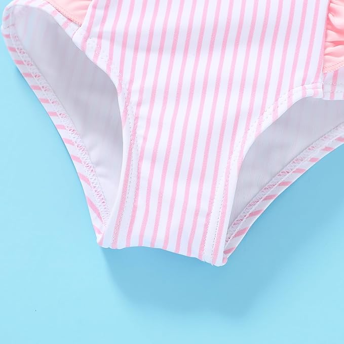 Newborn Baby Girl Ruffle Swimsuit Infant Toddler One Piece Floral Bikini Beach Bathing Swimwear Set