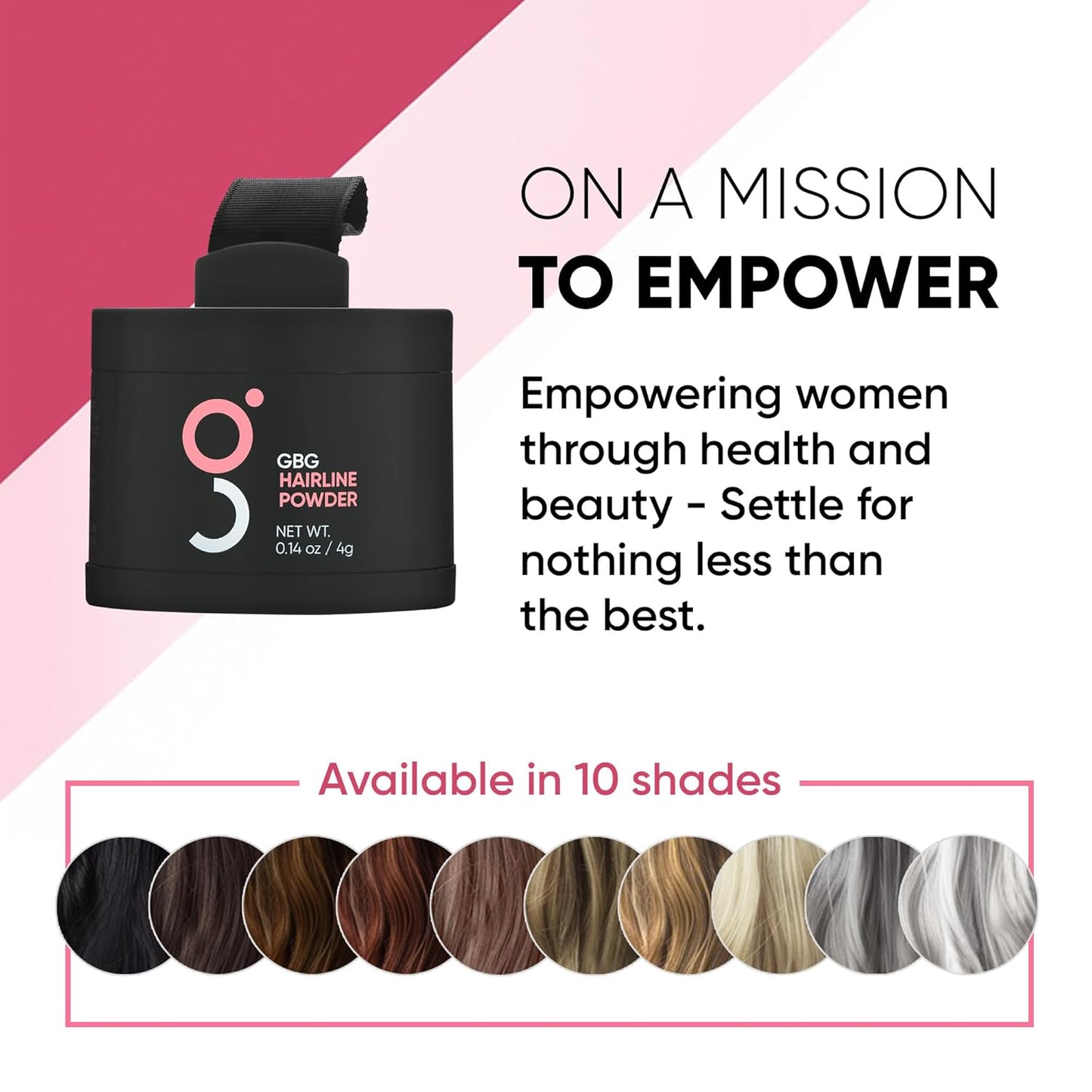 GBG Hairline Powder, Auburn - 48-Hour Coverage Root Touch Up Powder for Bald Spots, Instant Hair Loss Concealer & Brightening Highlights - Hair Fillers for Thinning Hair for Women & Men, 4g