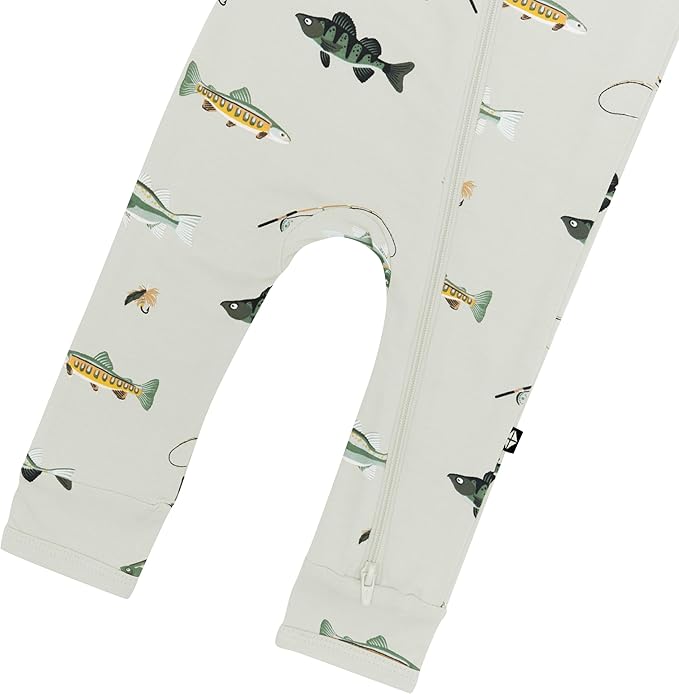 KYTE BABY Unisex Rayon Made From Bamboo Zippered Rompers 0-24 Months