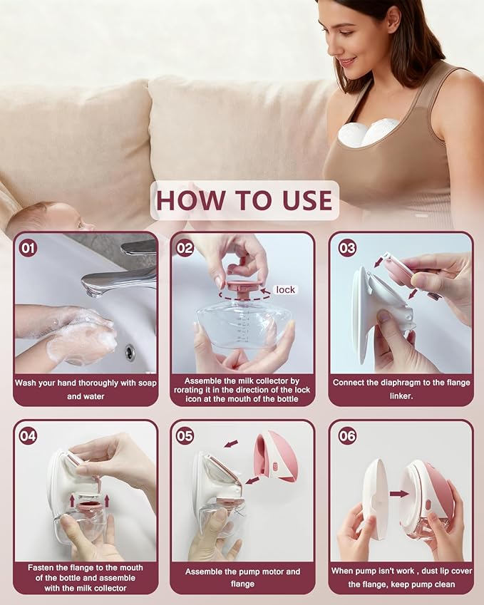 2 Pack Full Breast Pump Kits Compatible with Momcozy Upgraded Mobile Flow M9, Upgraded M9 Full Set Parts Including 24mm FlnageX2, Red ValveX2, Red DiaphragmX2, ContainerX2, 2 Set-red Overall