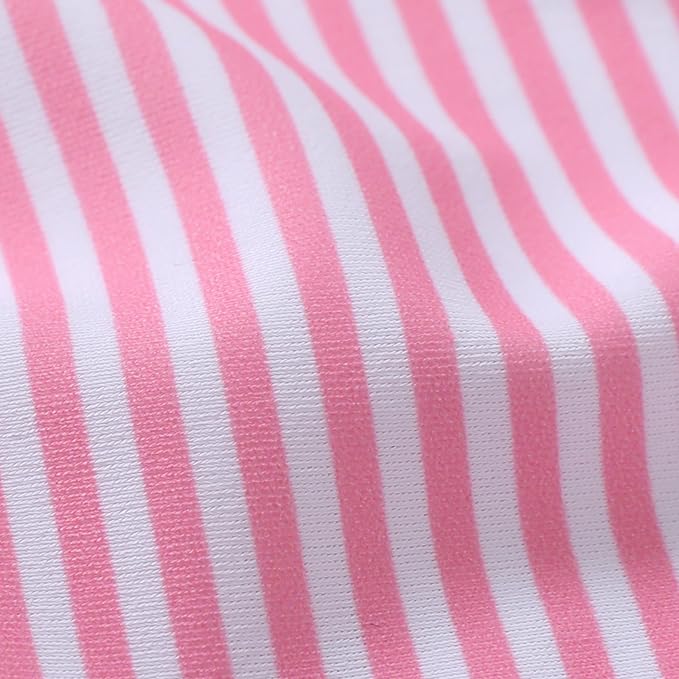 YOUNGER TREE Toddler Girls Two Pieces Swimsuit Color Block Stripe Swimwear Summer Beach Bathing Suit 18M-5T