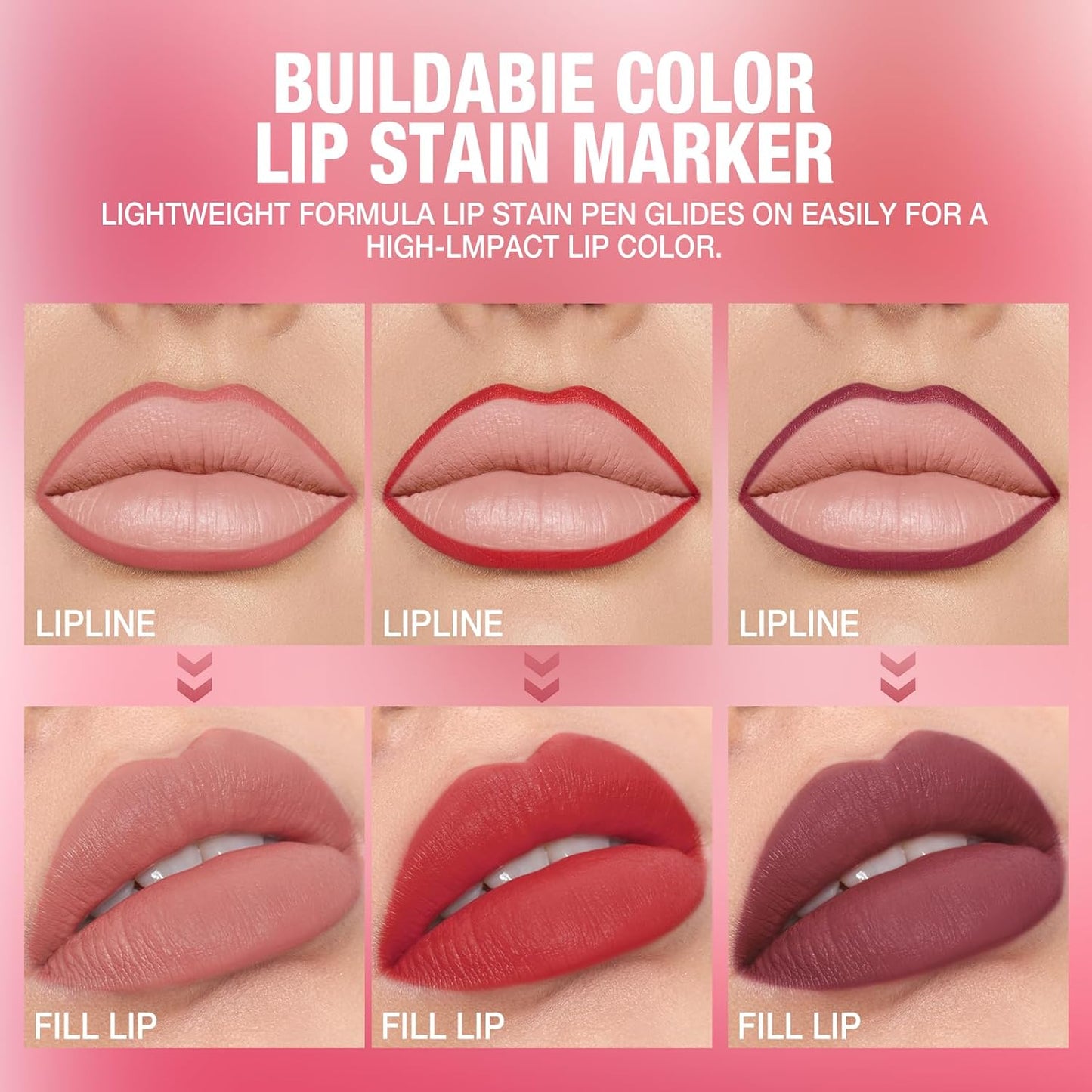 LANGMANNI 4Pcs Sculpting Matte Velvet Lip Liner Set,Smooth Creamy Texture,Waterproof And High Pigmented For Girls Daily Application Lip Makeup(1+2+3+4)