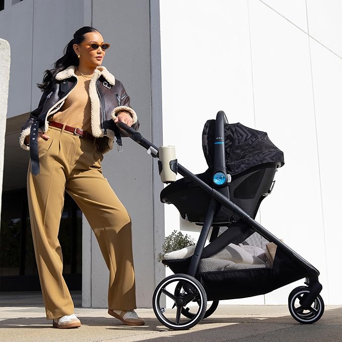 Evenflo Shyft Intuiti+ Travel System Featuring Revolve180 LiteMax™ NXT Rotating Rear-Facing Lightweight Preemie and Infant Car Seat with SensorySoothe 3-30 lbs. (Dubhan Black)