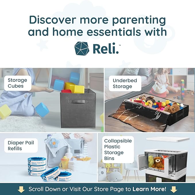Reli. Disposable Changing Pads for Baby (110 Pack) | 18" x 24" Disposable Diaper Changing Pads, Large | Super Absorbent, Leak-Proof Liners | Waterproof, Quick Dry Underpads (White)