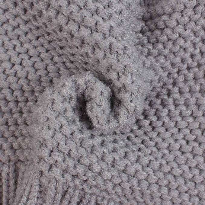 Duoyeree Baby Winter Hat Scarf Glove Beanie Set Girls Boys Pom Pom Knitted Beanie Mitten Scarves for Toddler 0-3T