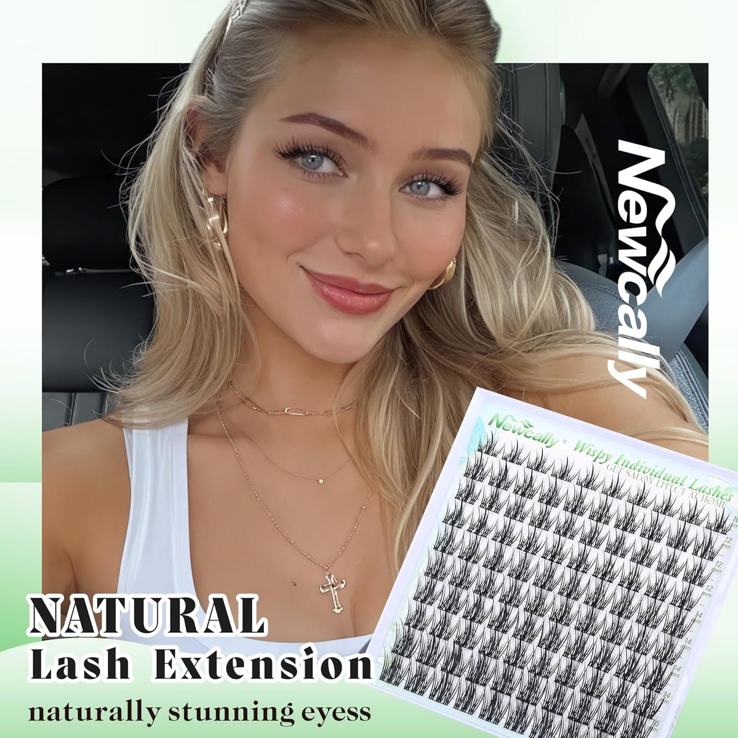 Wispy Lash Clusters Natural Look Eyelash Clusters Eyelash Extension C-curly Manga Individual Lashes 10-16mm DIY Lash Extension at Home by Newcally