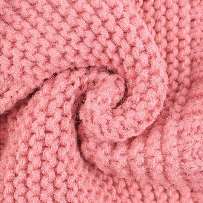 Duoyeree Baby Winter Hat Scarf Glove Beanie Set Girls Boys Pom Pom Knitted Beanie Mitten Scarves for Toddler 0-3T