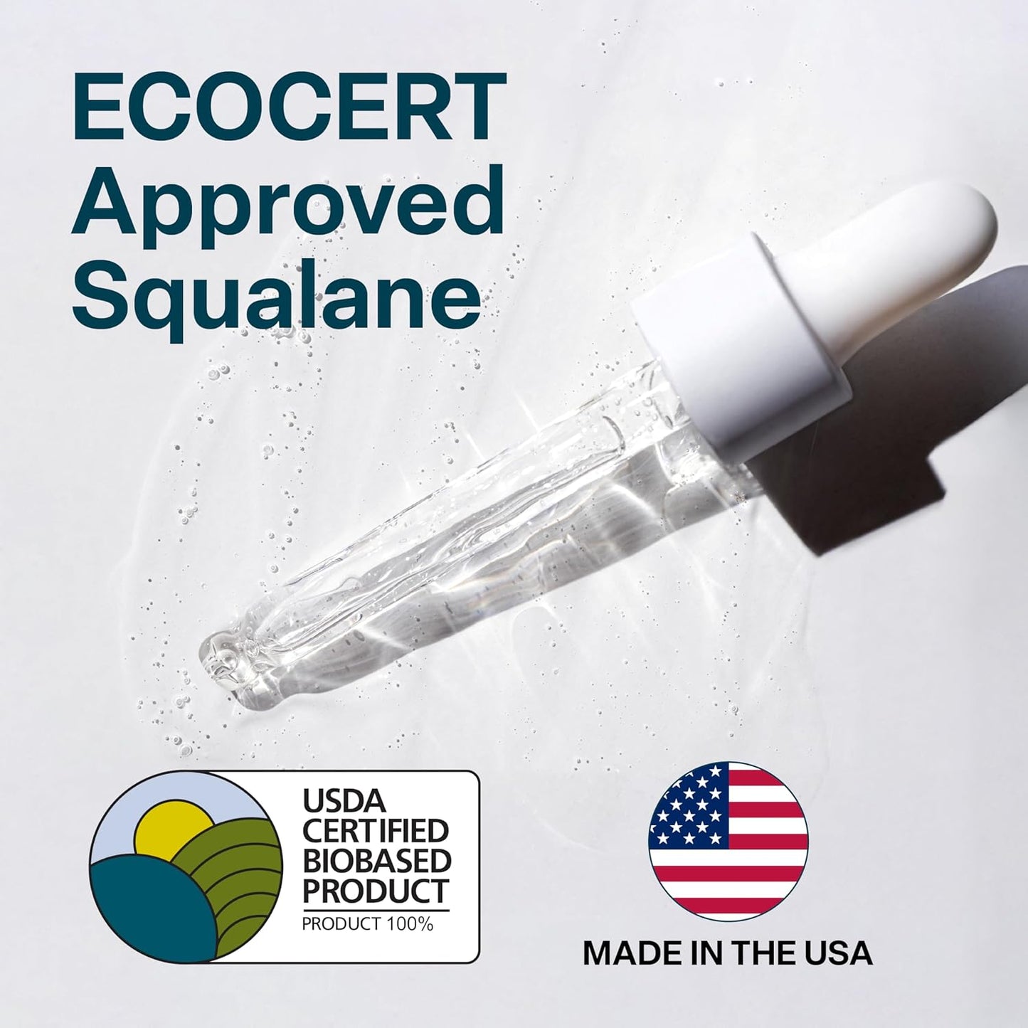 QRxLabs Squalane Oil for Face & Organic Vitamin E Oil - 2 Fl Oz, Unscented - Body & Hair Care - Fine Line & Wrinkle Treatment