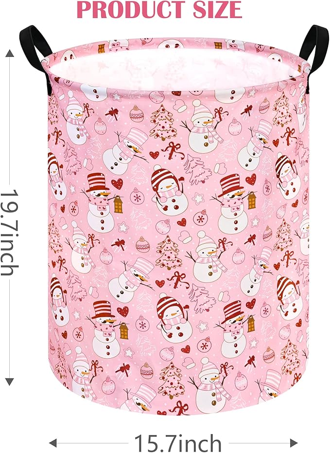 Round Laundry Hamper Storage Basket Laundry Organizer Storage Bins Clothes and Toys Box Nursery Hamper Gift Basket For Kids with Handles