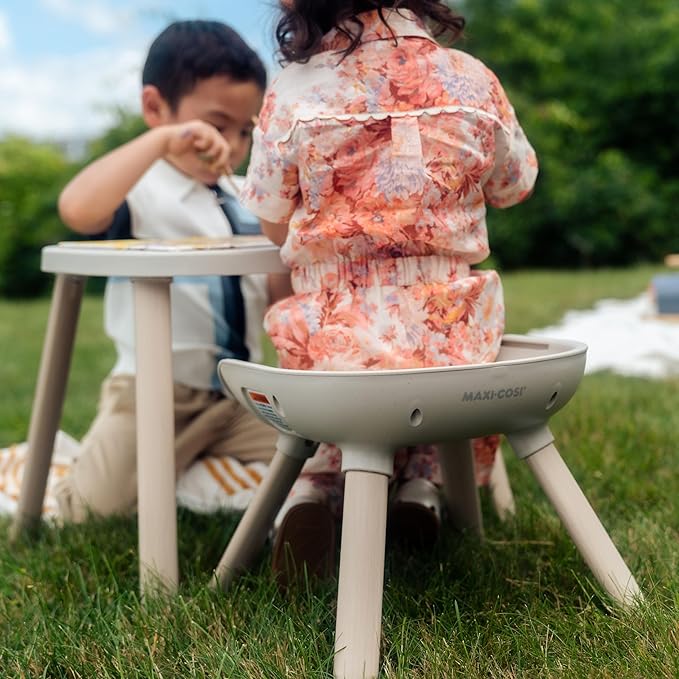 Maxi-Cosi Moa 8-in-1 High Chairs for Babies and Toddlers, Machine Washable Infant High Chair, Compact, Convertible High Chair Lightweight Design, Classic Graphite